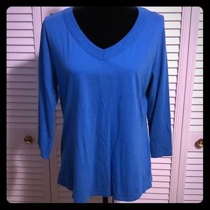 Coldwater Creek blue v neck tee